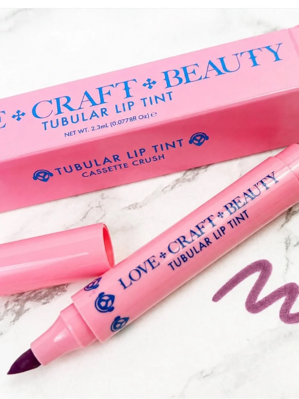 Love Craft Beauty Tubular Lip Tint Lipstick - Cassette Crush (Pink) BNIB